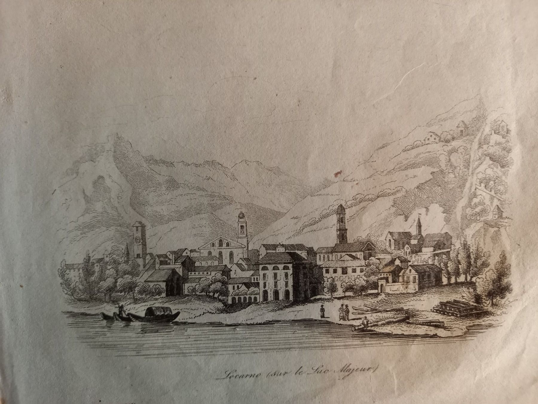 Dipinti: ancienne gravure Locarno et Gothard – Usato da Lausanne venduto da leneko 1