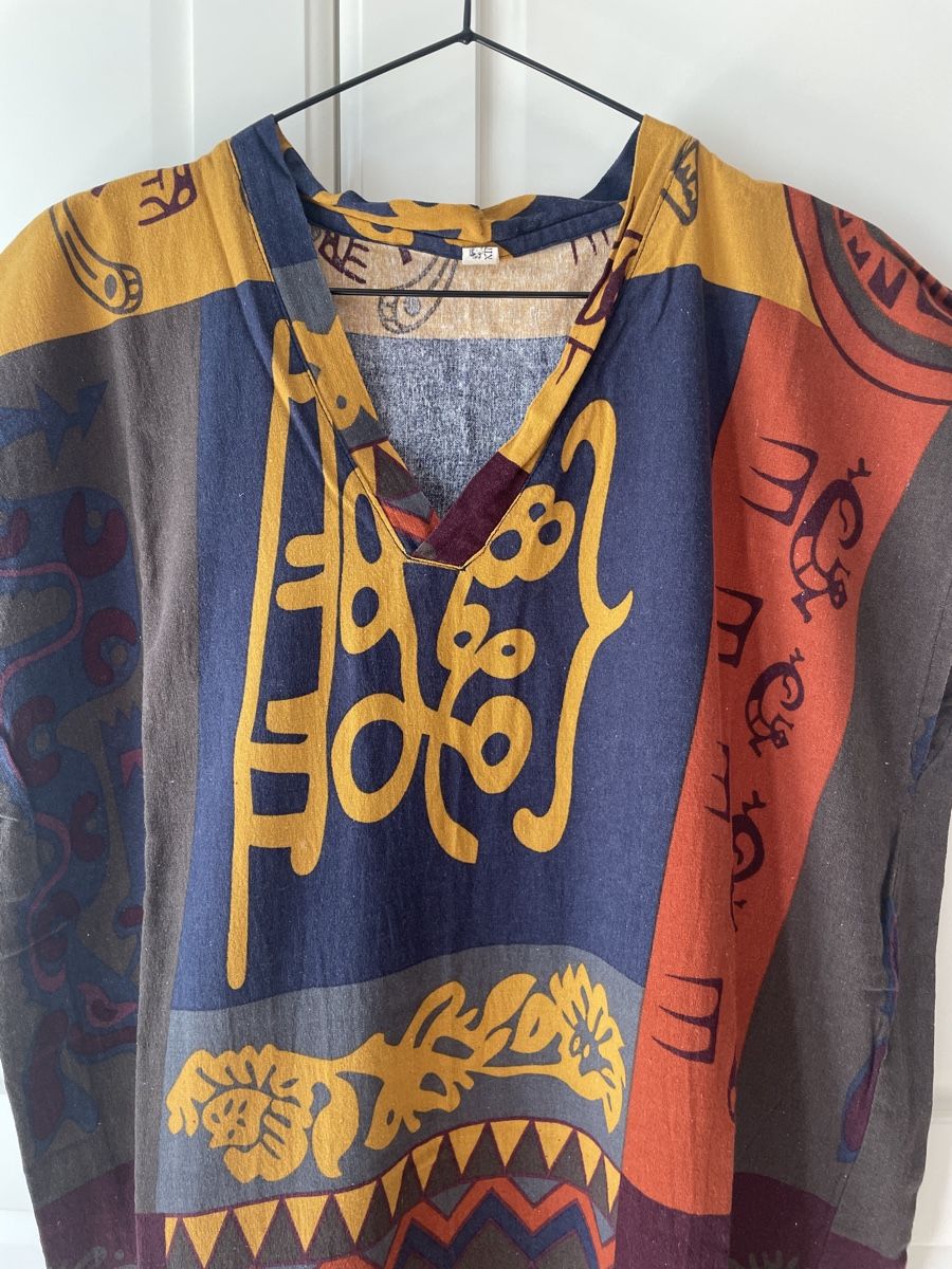 Vestiti: Kaftan Kleid Asiatisch bunt gemustert – Usato da Zürich venduto da MyFashion 1