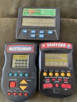 3x LCD-Handheld Mastermind/ Yatzee/ Blackjack)vintage mattel