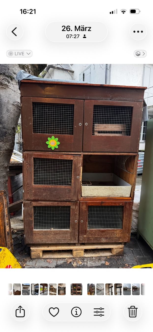 Gabbie, trasporto & Sicurezza: Kleintierstall Holz gebraucht 3-stöckig – Usato da Rorschach venduto da maz13 1