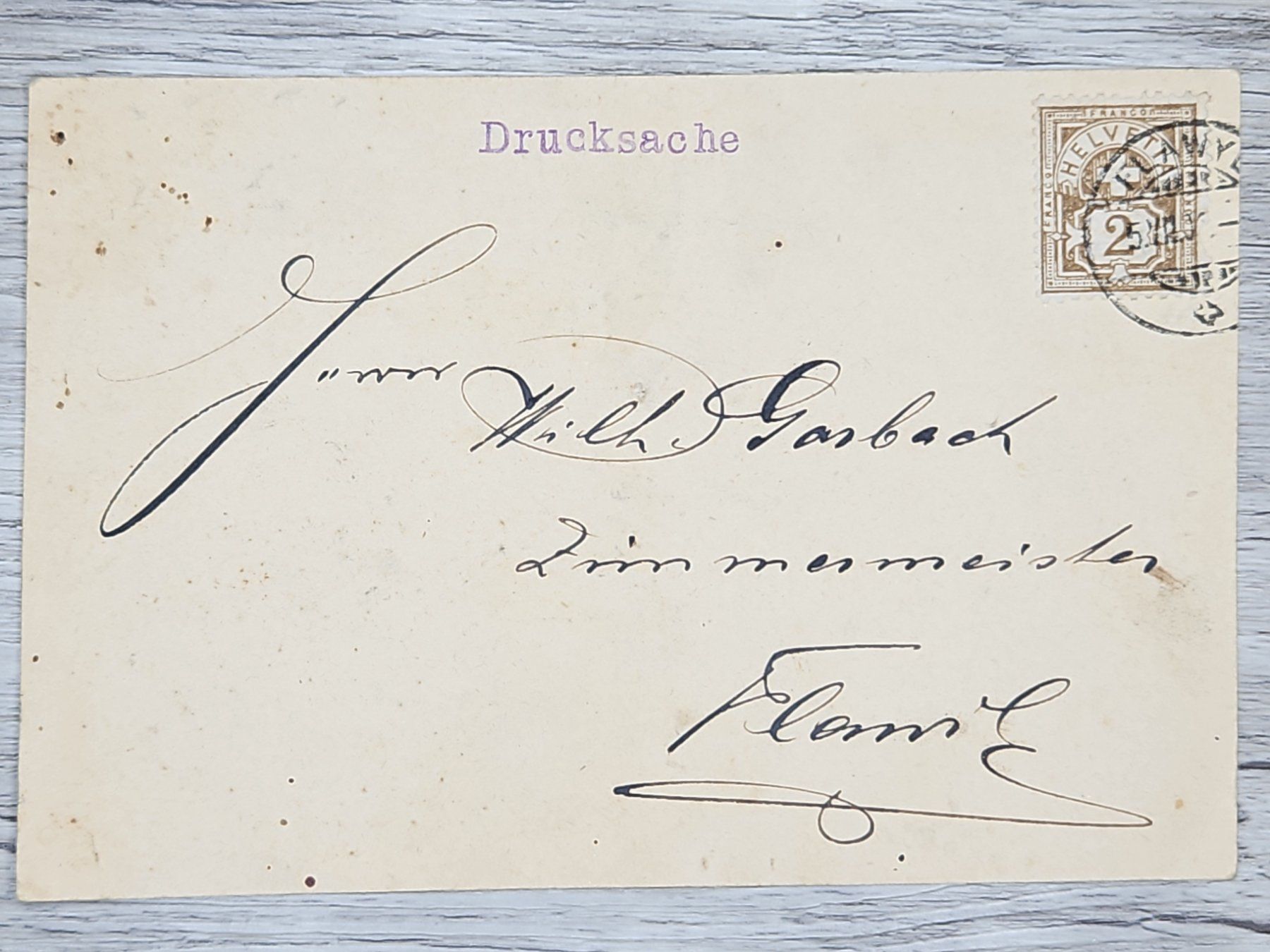 Tutti i francobolli: CL16 Carte Postale + Timbre Suisse 1901 – Usato da Cousset venduto da Patrick_Collections