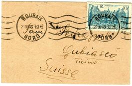 ROUBAIX NACH GIUBIASCO KLEINBRIEF - ERHALT SIEHE SCAN - LU22