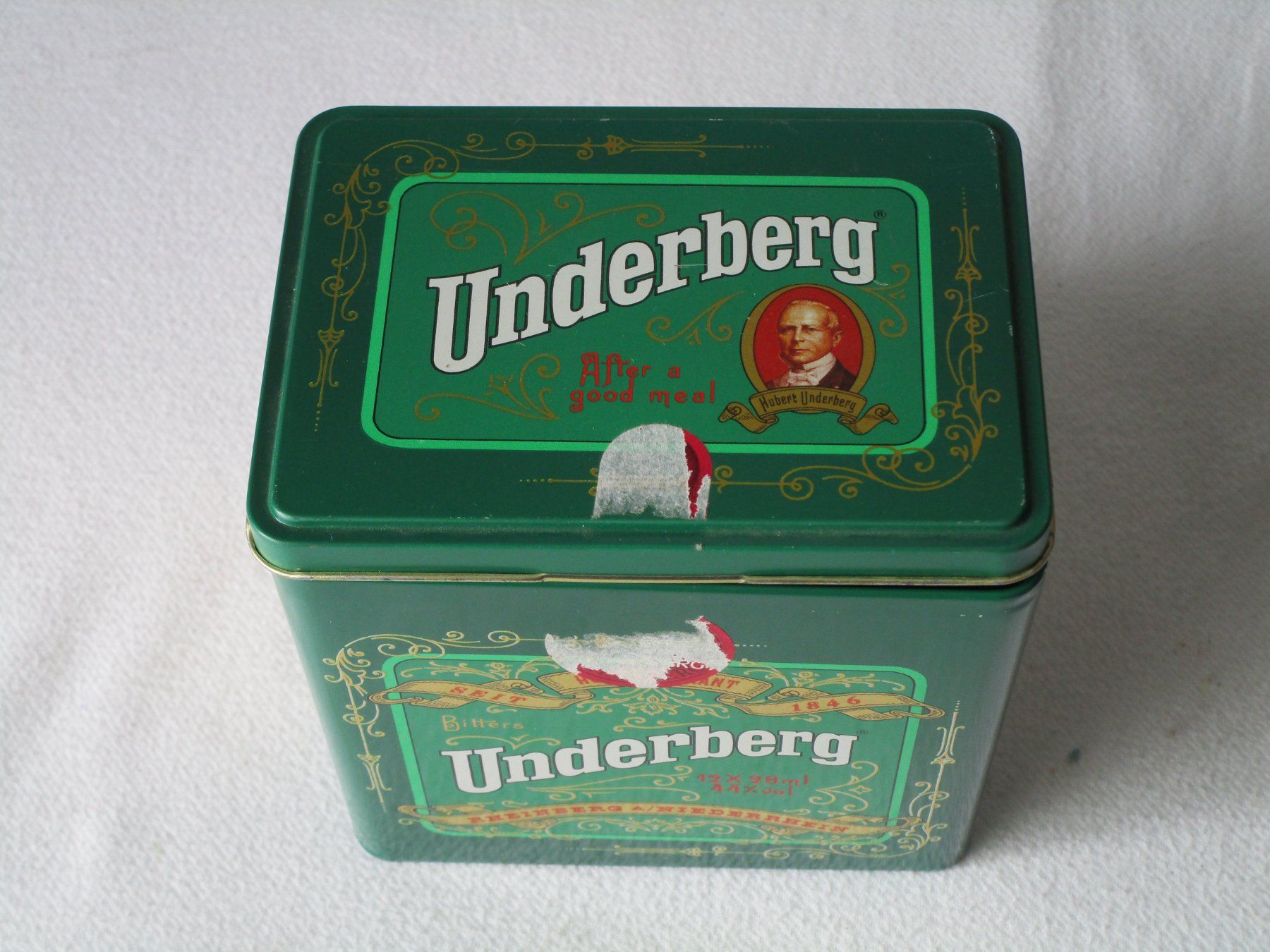 Tutte le decorazioni: Blechdose Underberg – Usato da Grenchen venduto da Uhus15