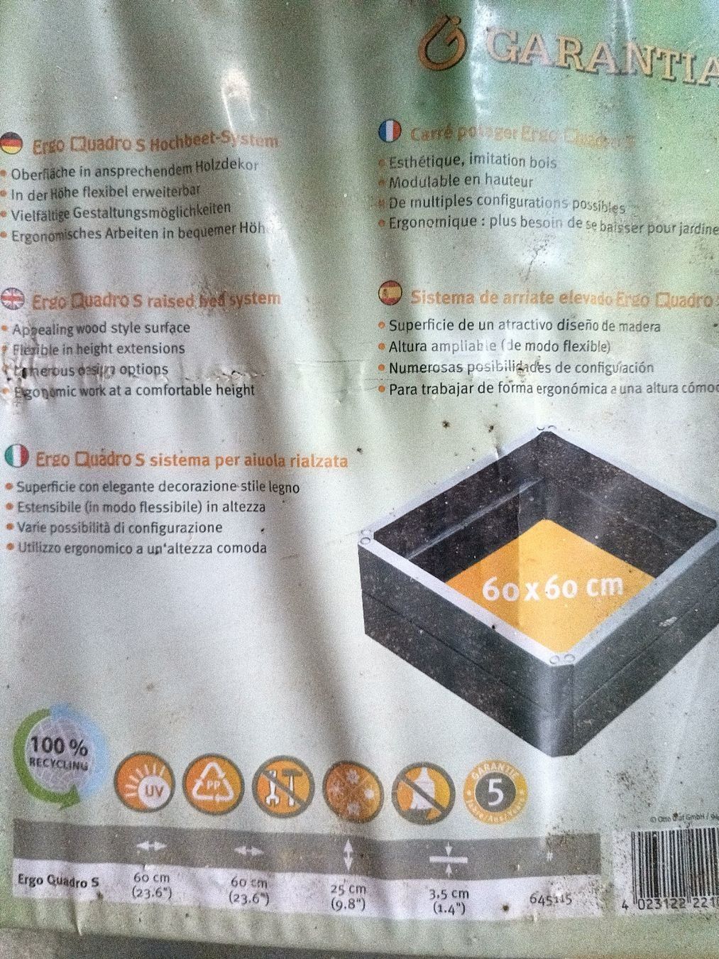 Vasi per fiori: Hochbeet-System Garantia Ergo Quadro S – Nuovo (secondo la descrizione) da Bärschwil venduto da Neo_777 2
