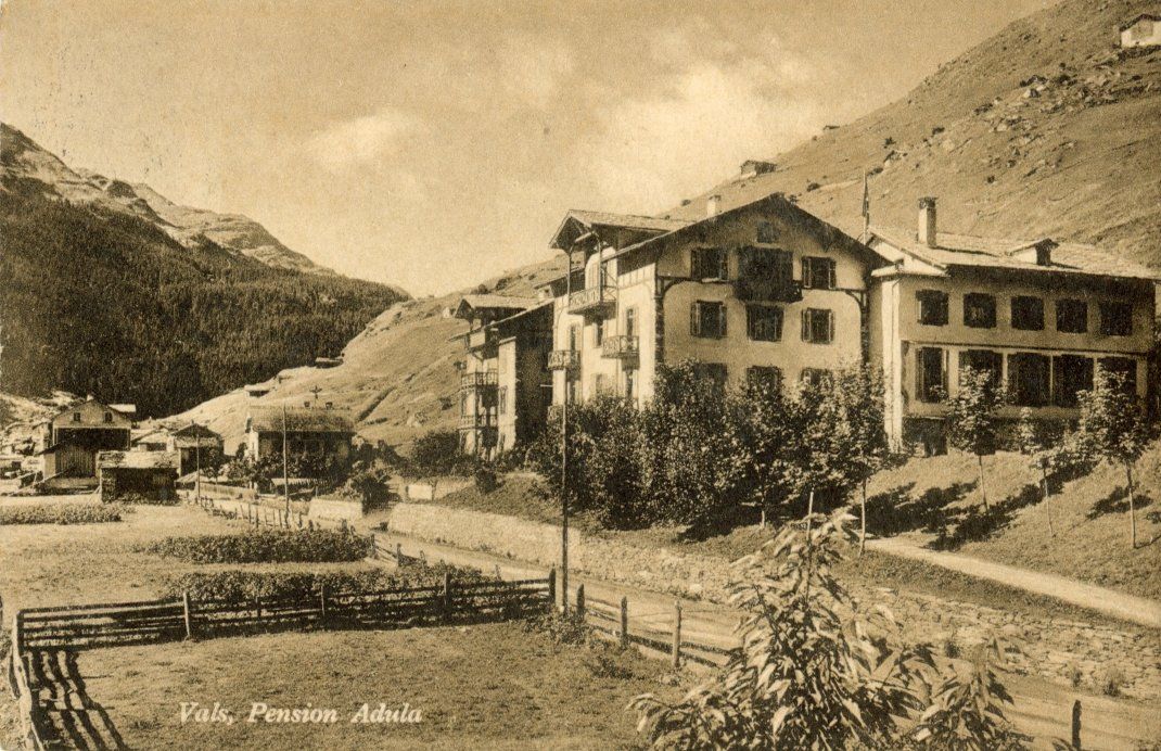 Cartoline postali: Vals  GR  -   Pension Adula – Usato da Brig venduto da Valcards54