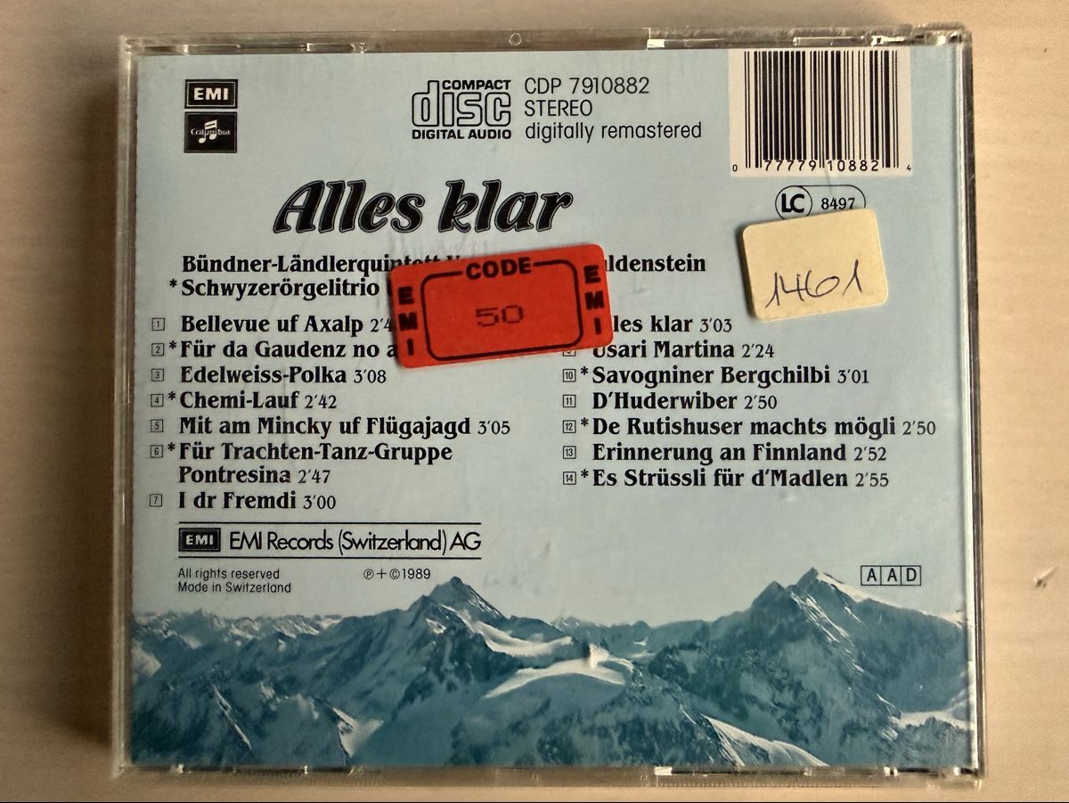 CD: CD Bünder-Ländlerquintett Urs Glauser - Alles klar! – Usato da Oberried Brienz venduto da Chyara 1