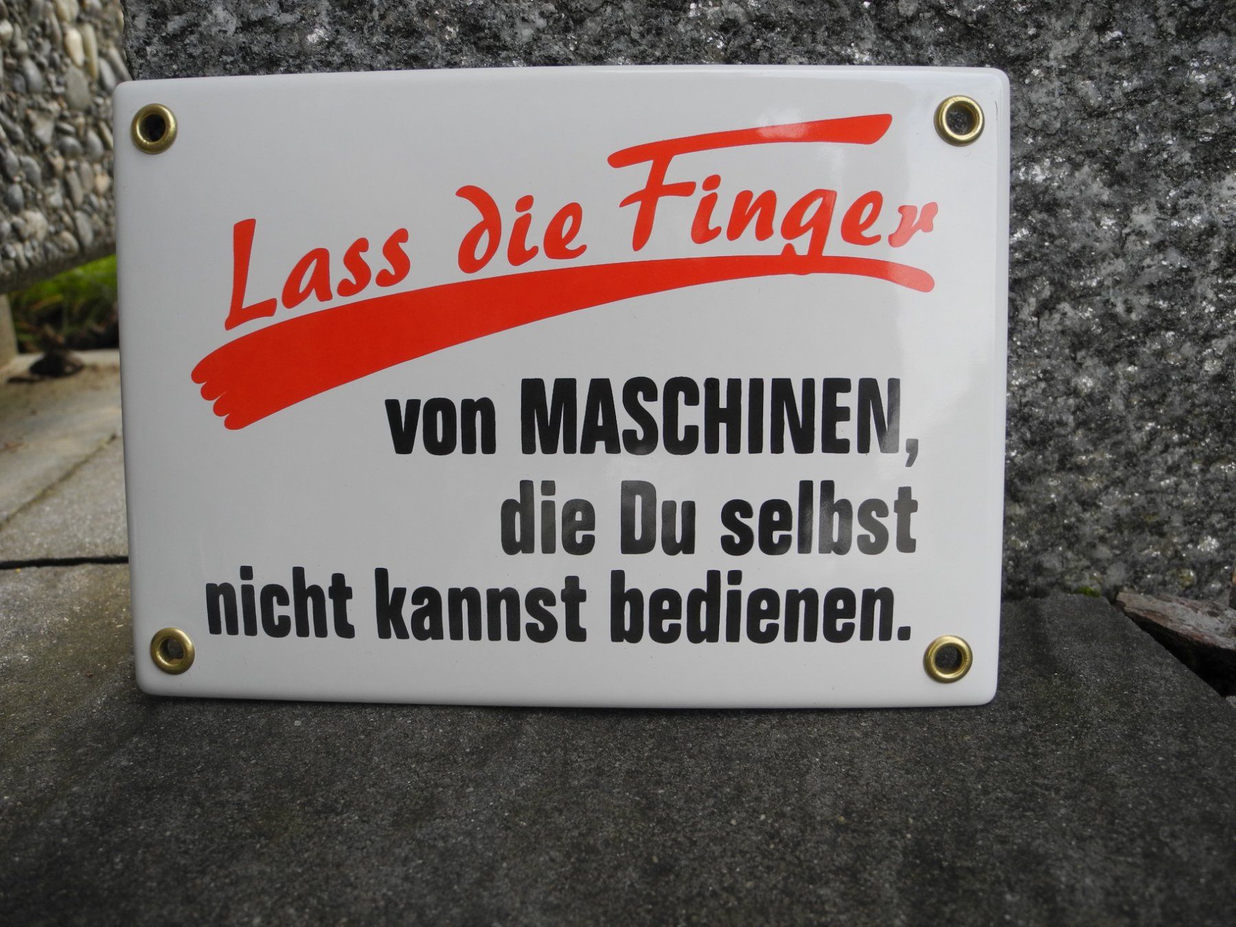 Schilder: WARNUNG EMAILSCHILD – Neu (gemäss Beschreibung) aus Reinach AG von Huckleberrysix 1