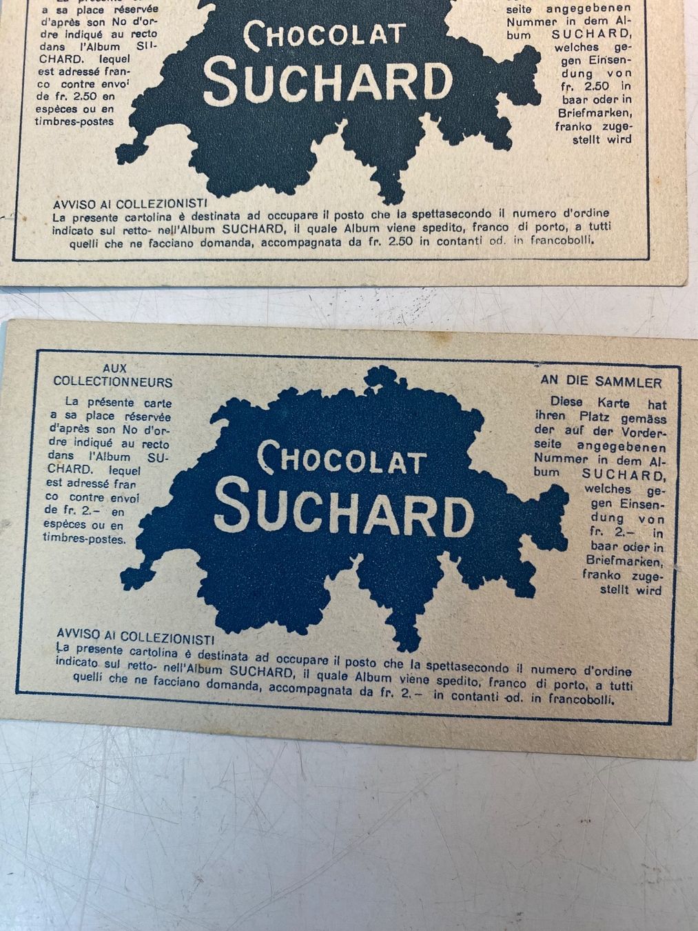 Suchard Carte collezionabili: 20 Antike Chocolat Suchard Sammelkarten – Usato da Hindelbank venduto da Warentaxi 4