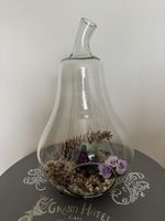 Poire en verre avec déco  50 h x 30 l