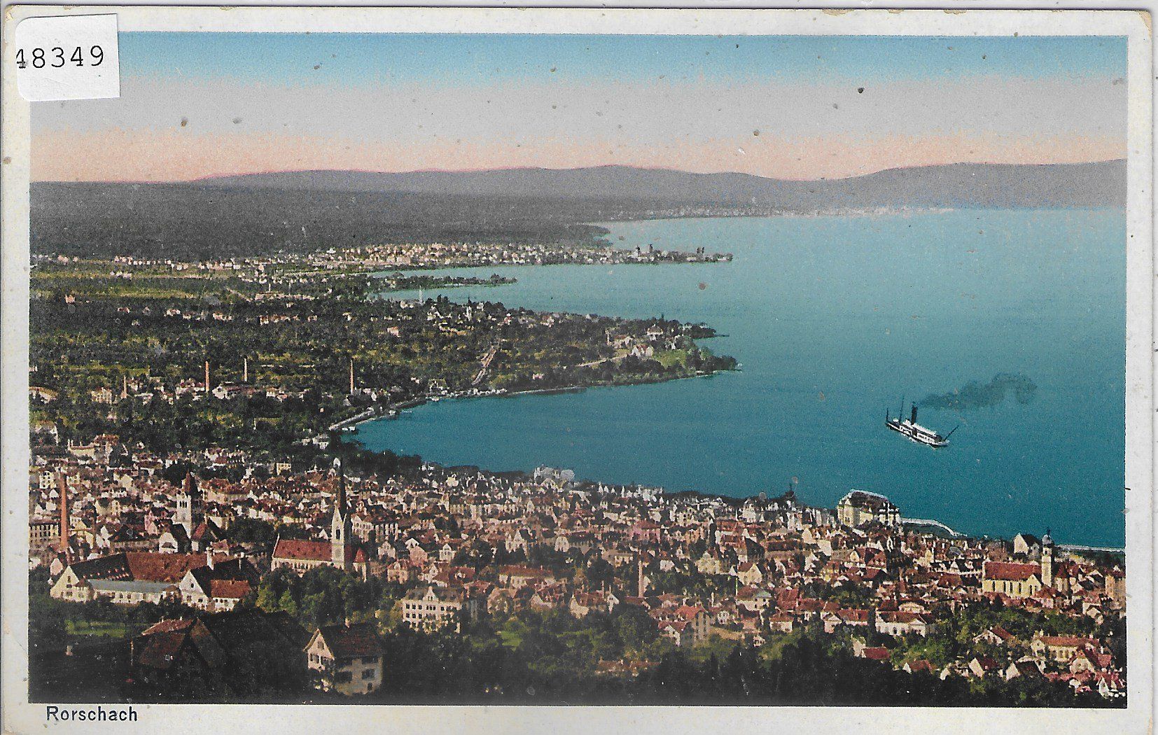 Cartoline postali: Rorschach - Generalansicht - Litho – Usato da Ettingen venduto da Kartenplanet