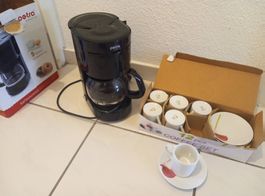 Machine à café + set de table