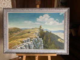 Tableau de Willy Montandon, ler rochers bruns ( Chasseral)