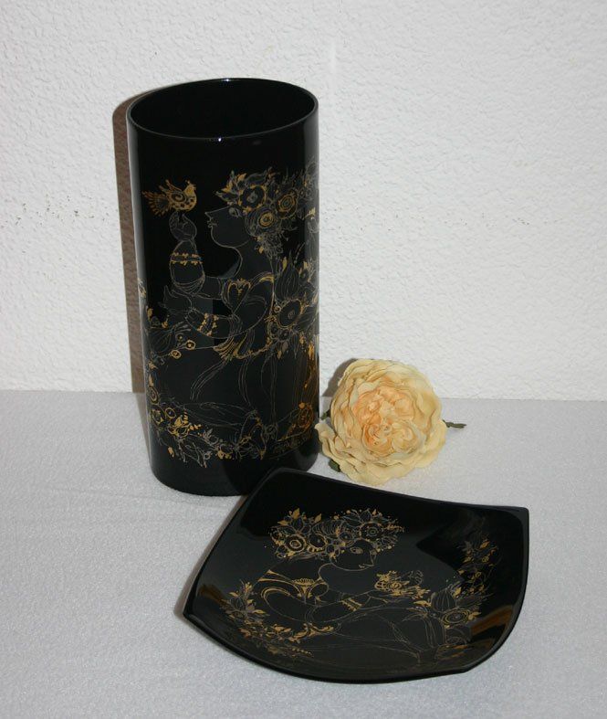 Rosenthal Vasi & Recipienti: 2 TeileRosenthal Studioline Vase 25 cm& Schale, BjörnWinblad – Usato da Weggis venduto da Mylemontree
