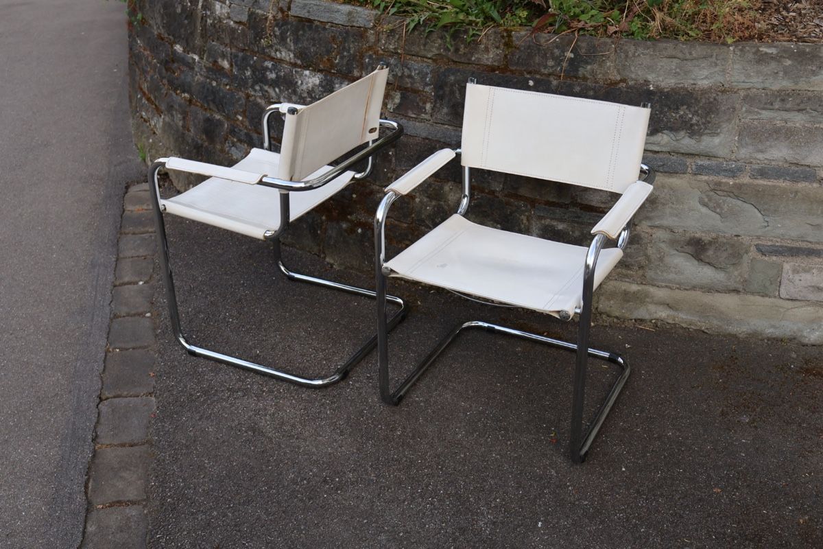 Sedie: 2x Echtleder Freischwinger nach Marcel Breuer – Usato da Zürich venduto da inf_995m 1