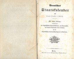 Bernischer Staatskalender 1851