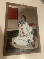 Vintage Pierrot Clown Wandspiegel – 80er Jahre Retro
