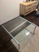 Mid Century Style Glas-Edelstahl Tisch