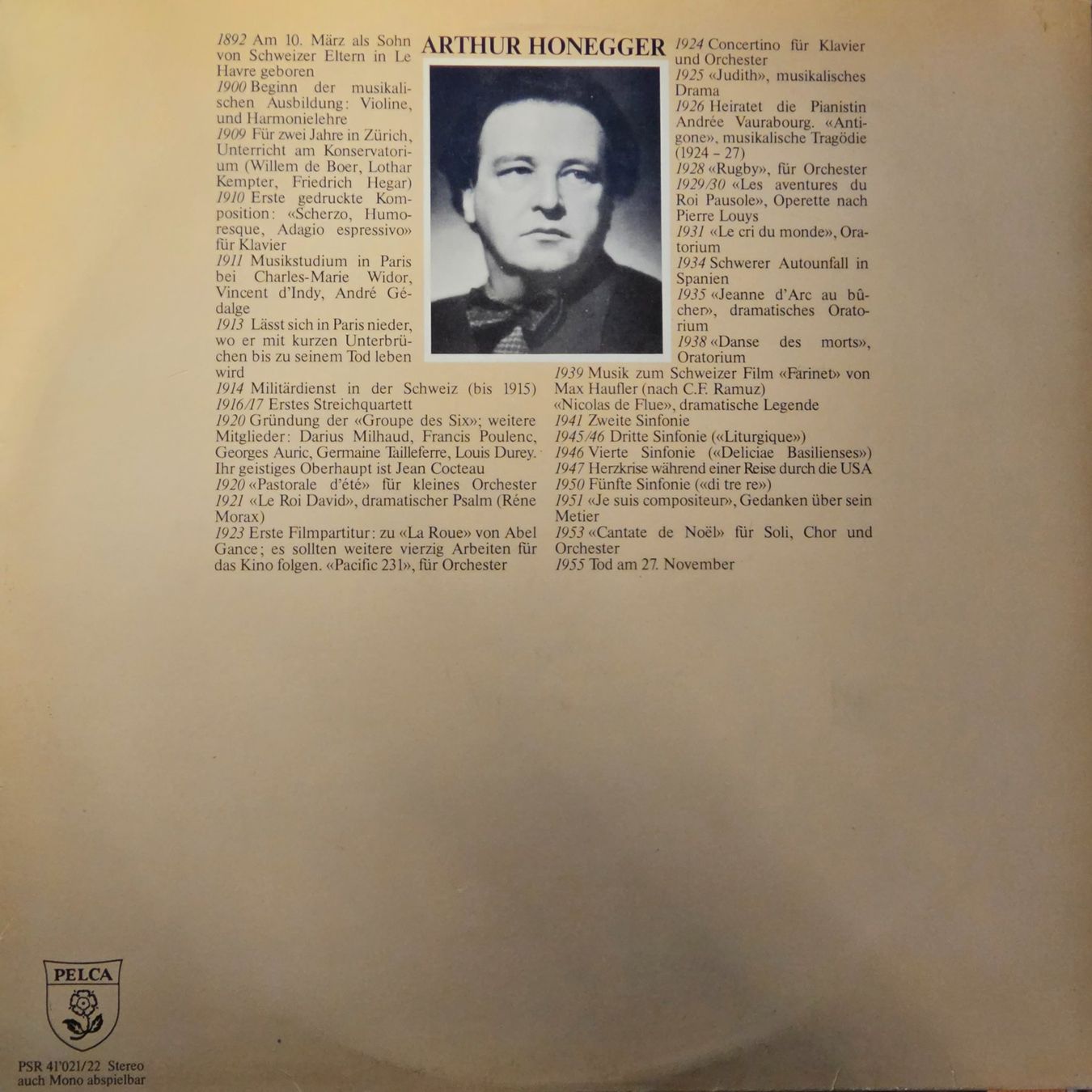 Dischi in vinile: Arthur Honegger – König David – Usato da Wahlen b. Laufen venduto da Cg10 1