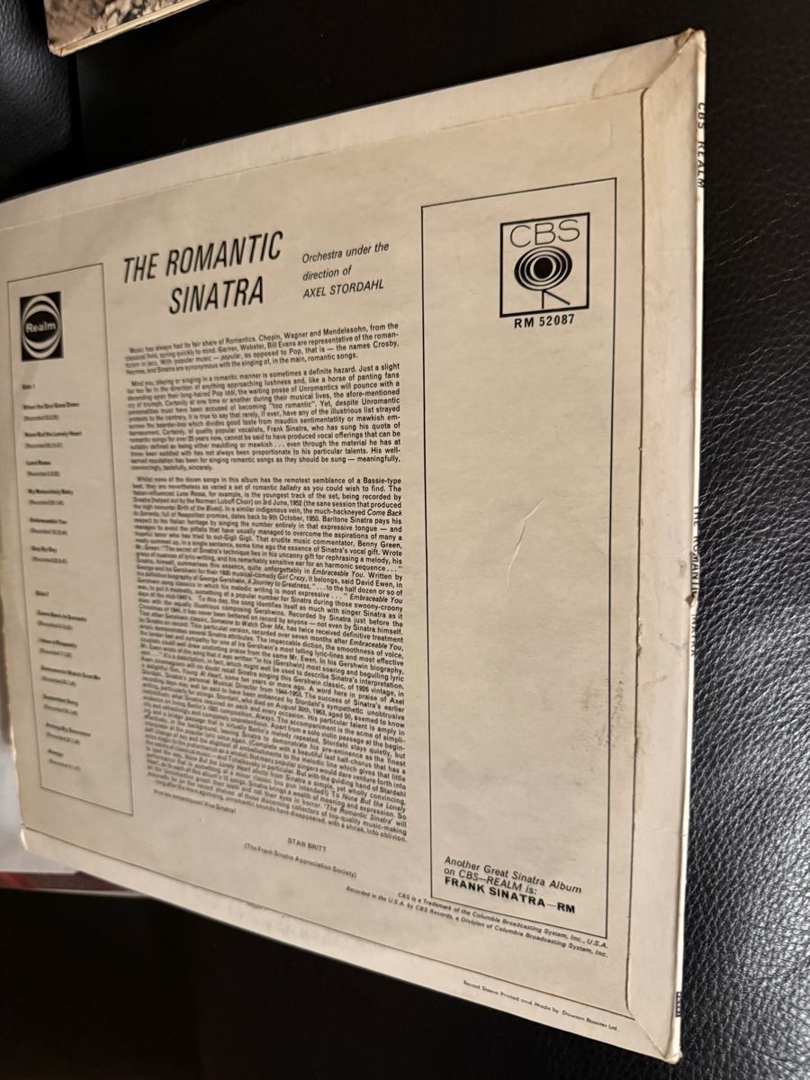 Dischi in vinile: Frank Sinatra - The Romantic Sinatra - Schallplatte – Usato da Goldach venduto da Messerguru 6