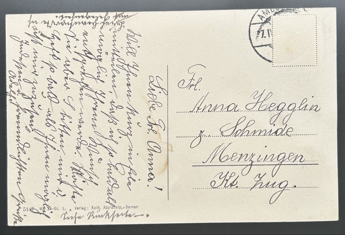 Cartoline postali: Sarnen Bahnhof  – Usato da Horw venduto da Tellbub 1