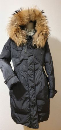 MONCLER Daunenmantel gr 4 antrazit