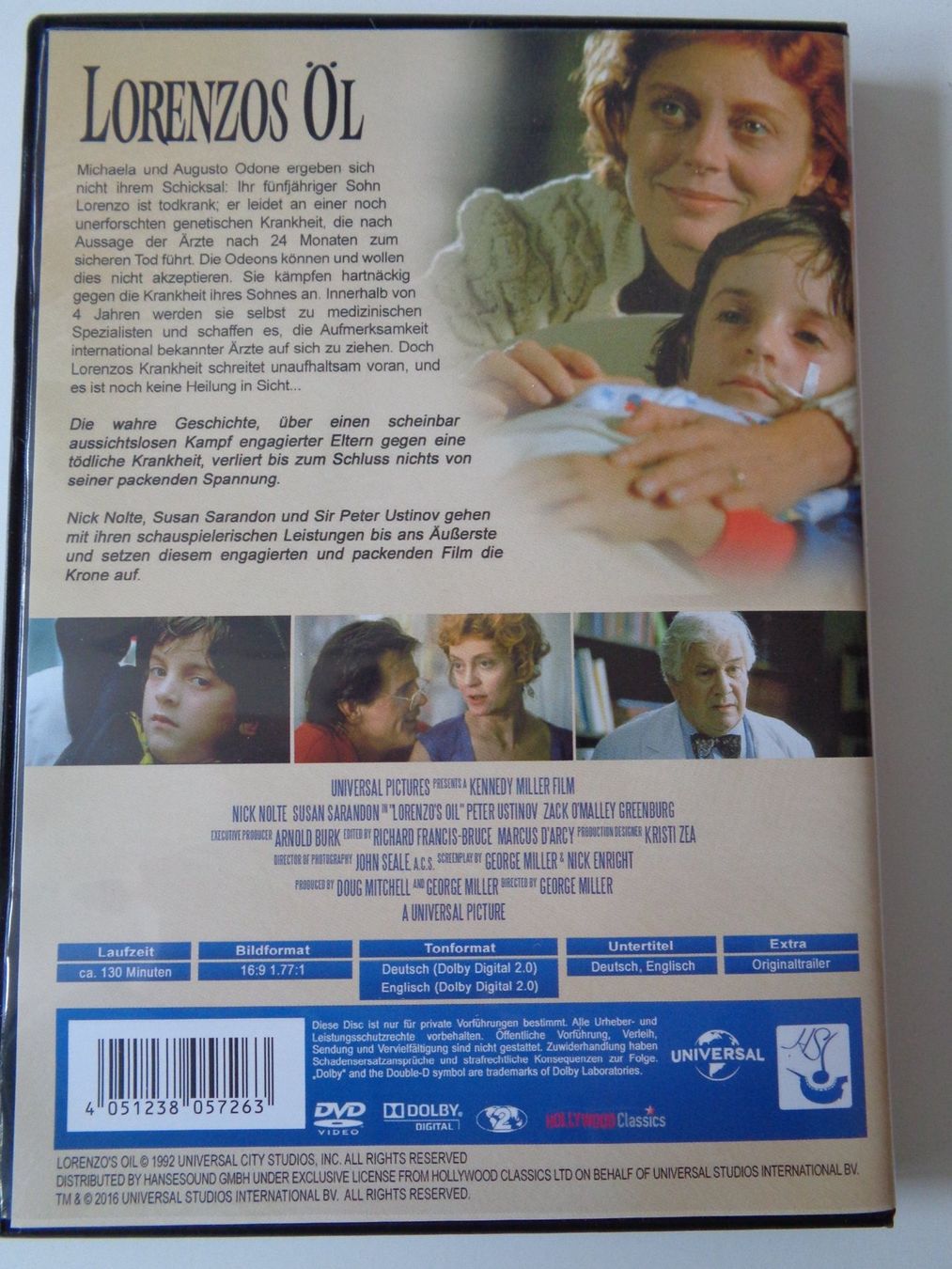 Tutti i DVDs: Lorenzos Öl. Eine wahre Geschichte. DVD, mit Nick Nolte – Usato da Wiesendangen venduto da Gullfoss 1
