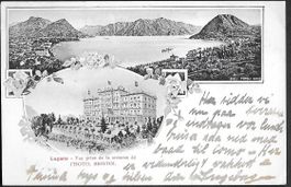 1906 AK Litho LUGANO Hotel Bristol sehr schön selten ab 1.-
