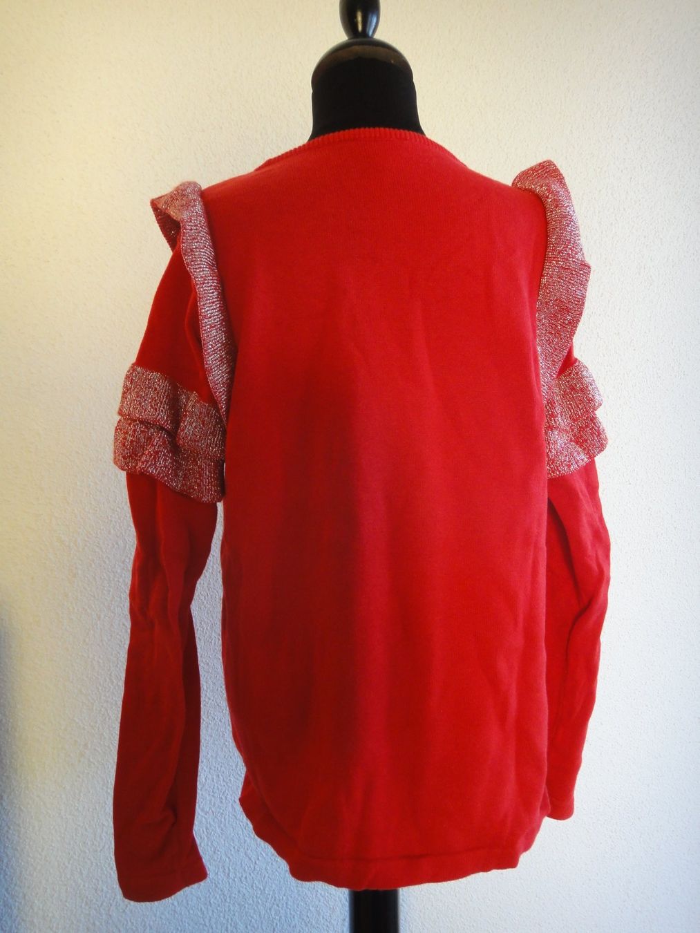 Maglioni & Felpe: Neuwertige roter Mädchenpullover Glitzerärmel Gr.12 Jahre – Nuovo (secondo la descrizione) da Winterthur venduto da LemonTree5 1