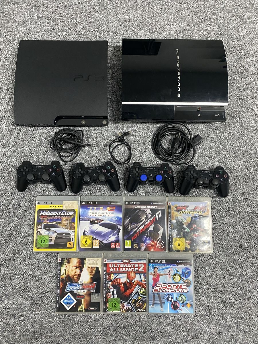 Sony Console: 2x PS3 / 4x Controller / 7x PS3 Spiele – Usato da Bettlach venduto da B21