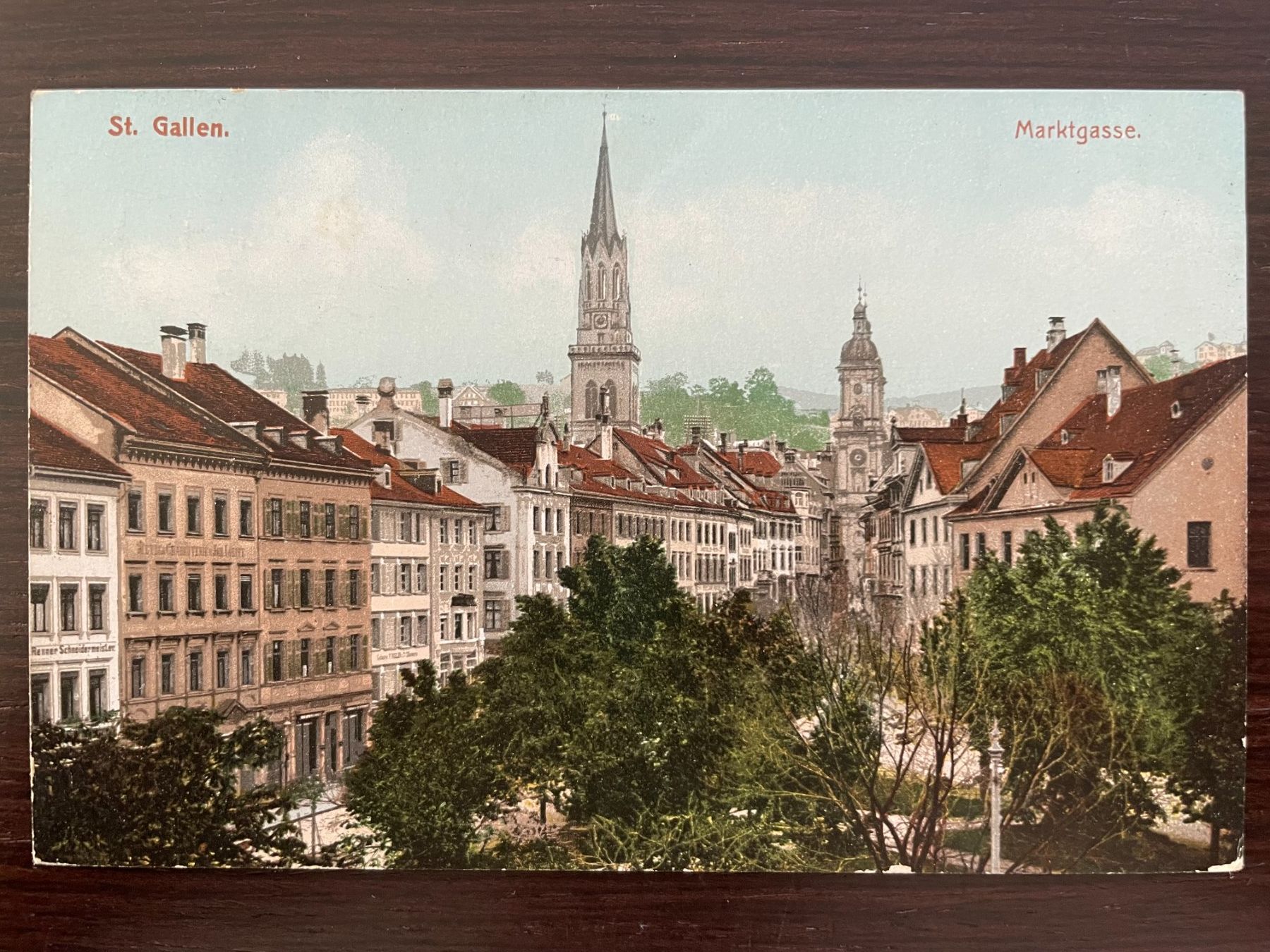 Cartes postales: ST. GALLEN Marktgasse, 4 Ansichtskarten – D'occasion à Wald ZH par TLILEF 7