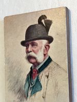 👑 Portrait François-Joseph d’Autriche Vintage sur Bois