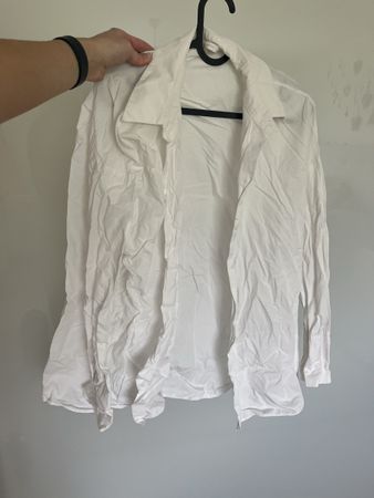 Weisse luftige Bluse Zara Grösse M