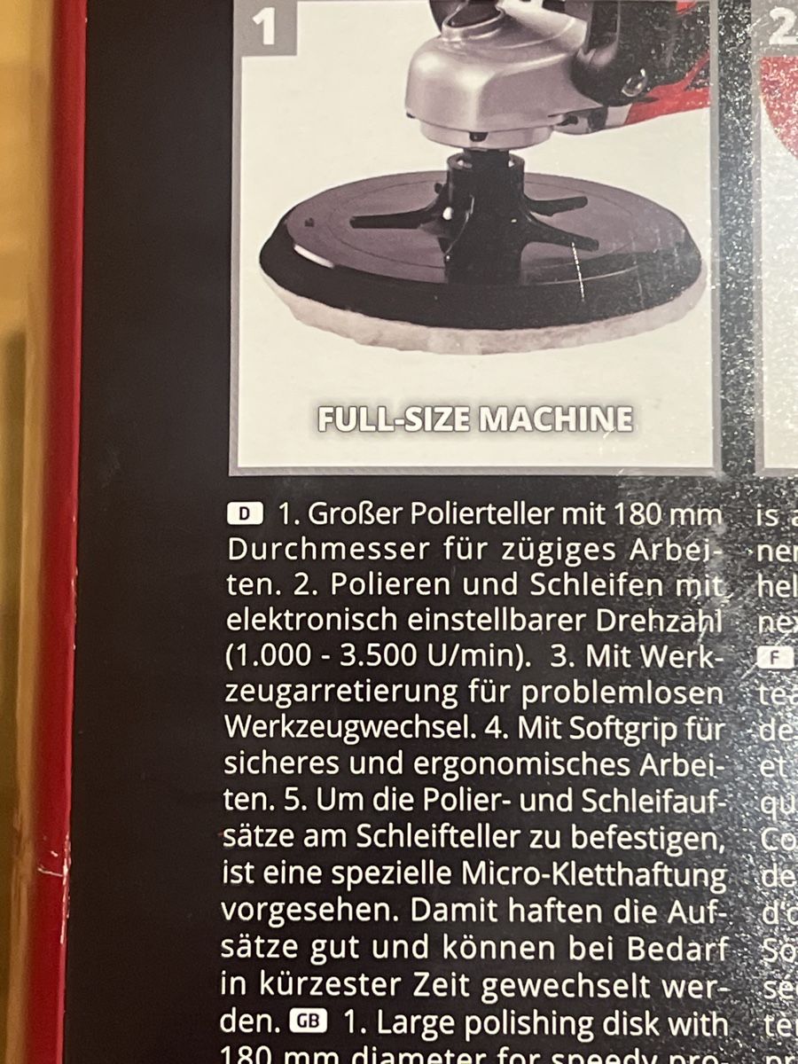 Einhell Smerigliatrici & Lucidatrici: Neue Einhell Polier-und Schleifmaschine – Nuovo e nell'imballaggio originale da Wettingen venduto da stern910 2