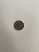 50 Pfenning Stück 1949 mit Prägestätte F