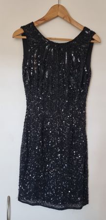 Elegantes, schwarzes Paillettenkleid Cocktailkleid Abendklei