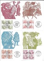 6 Maximumkarten 595, 597-601 Orts-Sonderstempel 1977-1979