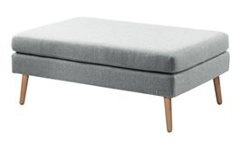 Home24 Norrwood Hockerbank Croom Webstoff Silber