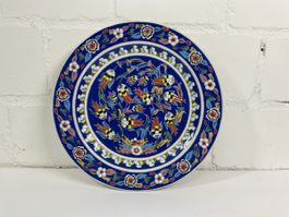 Deko Teller mit Blumenmuster handgemacht Kütahya Tuerkei