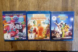 3x Bluray Kinderfilme Trickfilme