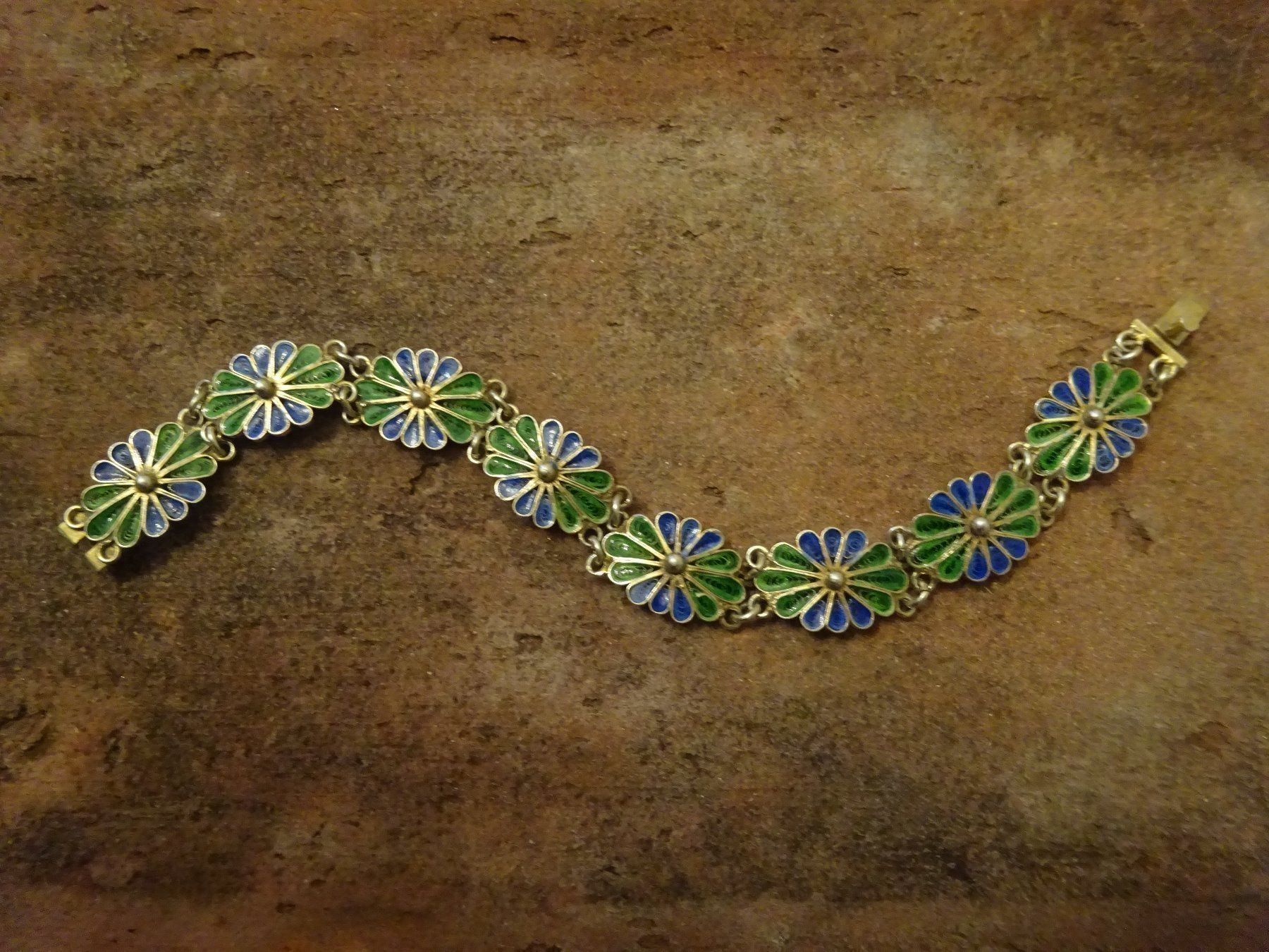 Bracciali & Braccialetti: Armband Filigran Cloisonné Silber – Usato da Esslingen venduto da FetteSchnecke 2