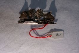 Silber 925, Sterling Silber - Brosche/Anstecker - Dorf