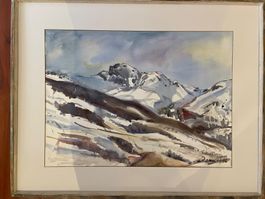 Grosses Aquarell - signiert Demuth 76!