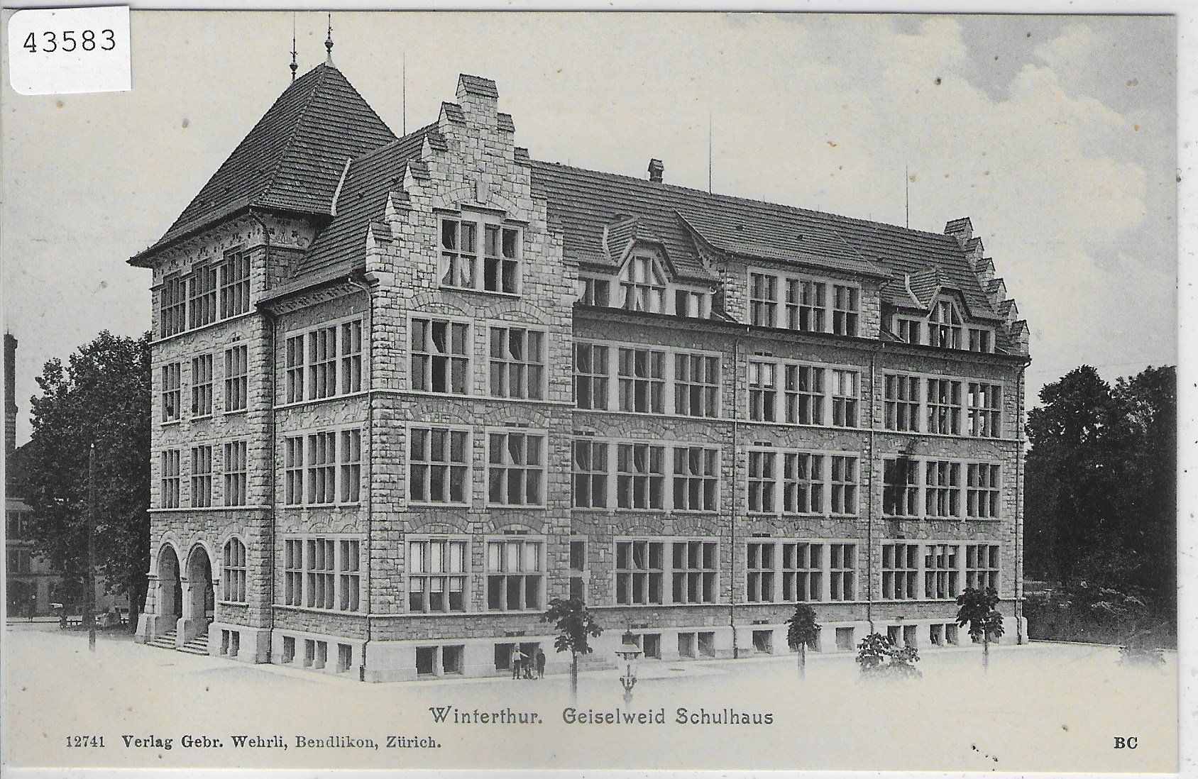 Cartoline postali: Winterthur - Geiselweid Schulhaus – Usato da Ettingen venduto da Kartenplanet