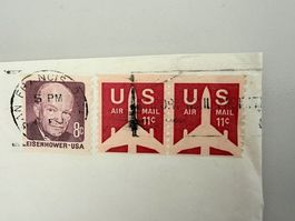 Briefumschlag Eisenhower USA Air Mail 11c gestempelt