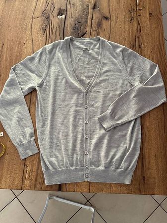 Merino Wolle Cardigan Herren