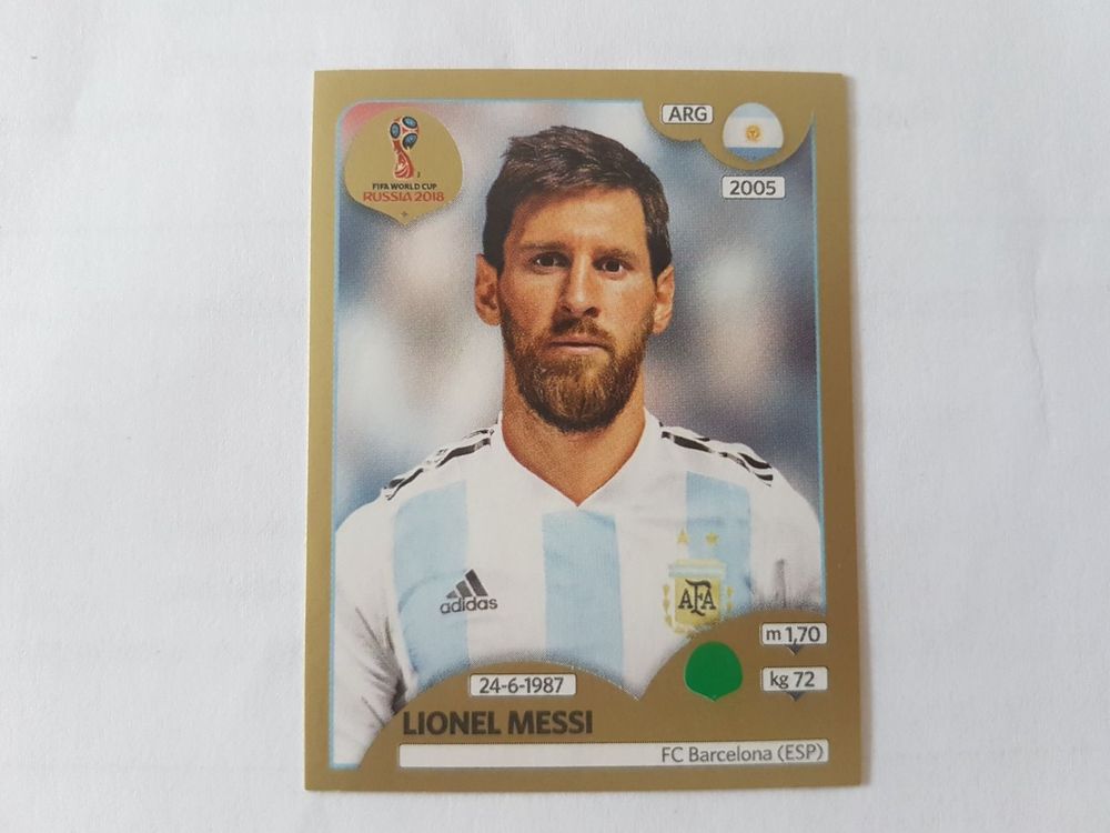 Panini Sticker LIONEL MESSI WC 2018 RUSSIA Gold (Gebraucht) in ...