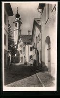 Samaden, Strassenpartie mit Blick zum Ki