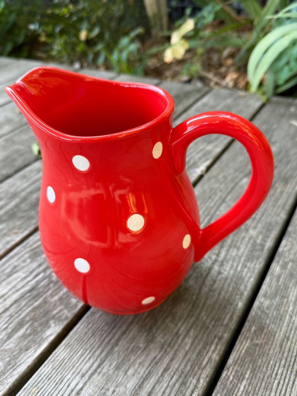 Caraffe: Krug rot mit Tupfen weiss – Usato da Wittwil venduto da Schnaeppli64