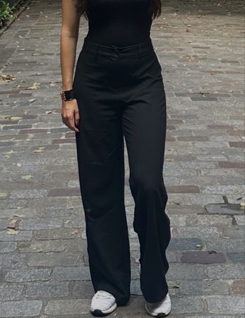Pantalon Noir Bershka