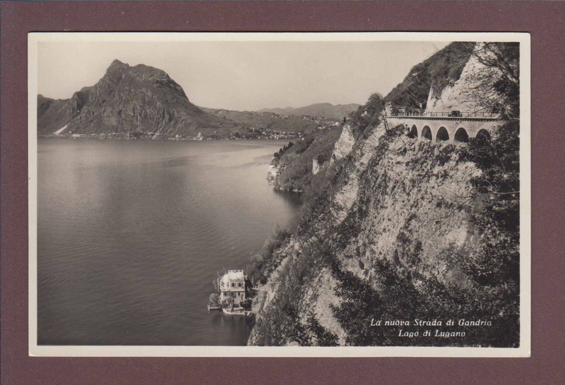 Cartoline postali: Nuova strada di GANDRIA – Usato da Pully venduto da nicecards
